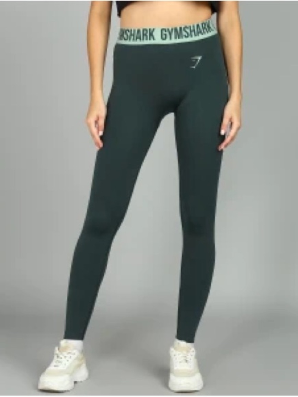 Gymshark Women's High-Waist Seamless Leggings — Dark Green size S